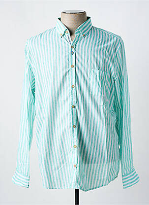 Chemise manches longues imprimé rayures bleu DARIO BELTRAN homme