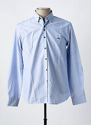 Chemise manches longues imprimé rayures bleu DARIO BELTRAN homme