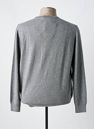 Pull col rond manches longues gris CAVALIERI MILANO homme