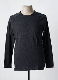 Pull tissage chiné manches longues gris AMERICAN VINTAGE homme
