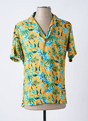 Chemise manches courtes jaune DARIO BELTRAN pour homme