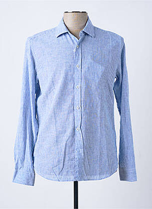 Chemise manches longues bleu BREAD AND BUTTONS pour homme