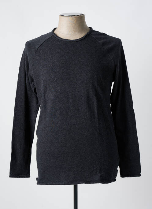 Pull tissage chiné manches longues gris AMERICAN VINTAGE homme