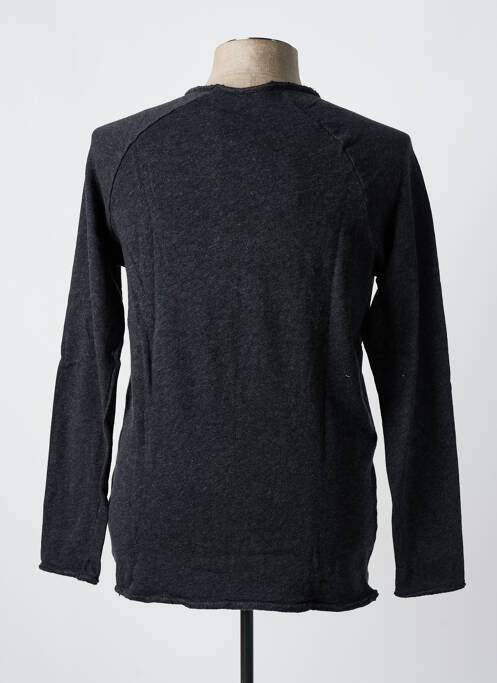 Pull tissage chiné manches longues gris AMERICAN VINTAGE homme
