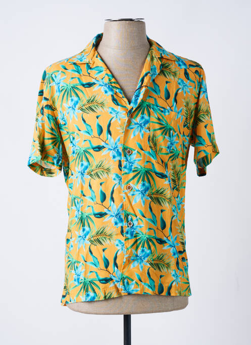 Chemise manches courtes jaune DARIO BELTRAN pour homme