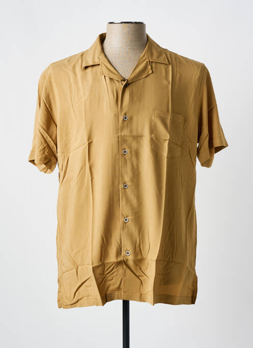 Chemise manches courtes marron DARIO BELTRAN pour homme