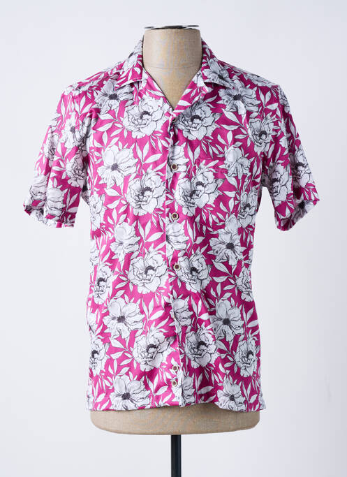 Chemise manches courtes rose DARIO BELTRAN pour homme
