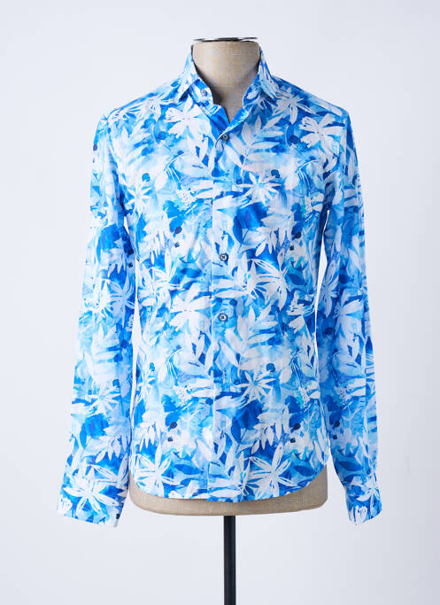 Chemise manches longues bleu DARIO BELTRAN pour homme