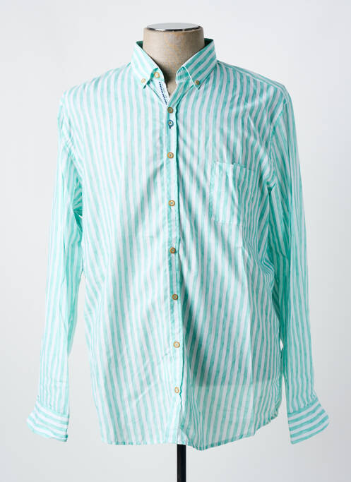 Chemise manches longues bleu DARIO BELTRAN pour homme