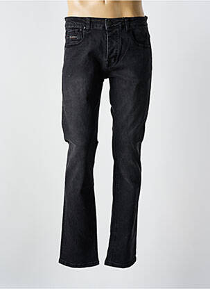 Jeans coupe slim fermeture boutonnée sur le devant taille normale noir TRUE RISE homme