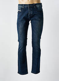 Jeans coupe slim fermeture boutonnée sur le devant taille basse bleu TRUE RISE homme