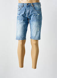 Bermuda stretch taille normale bleu TRUE RISE homme