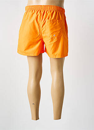 Short de bain effet matière satinée orange PANAME BROTHERS homme