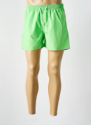 Short de bain effet matière satinée vert PANAME BROTHERS homme