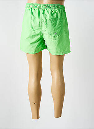 Short de bain effet matière satinée vert PANAME BROTHERS homme