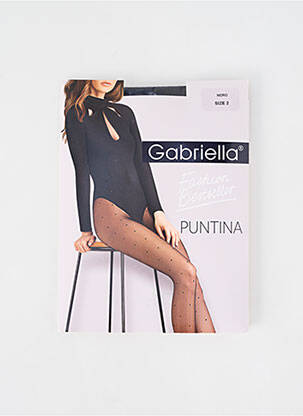 Collants imprimé pois noir GABRIELLA femme