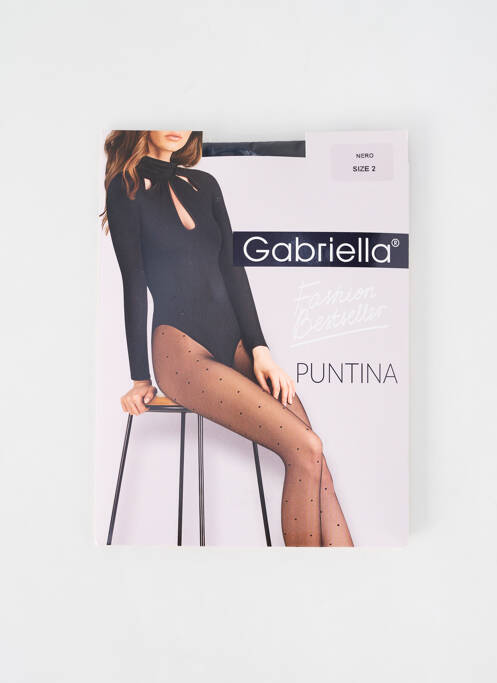 Collants imprimé pois noir GABRIELLA femme