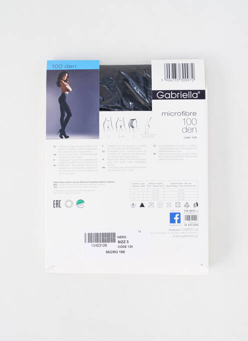 Collants noir GABRIELLA femme