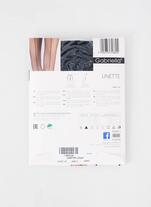 Collants noir GABRIELLA femme