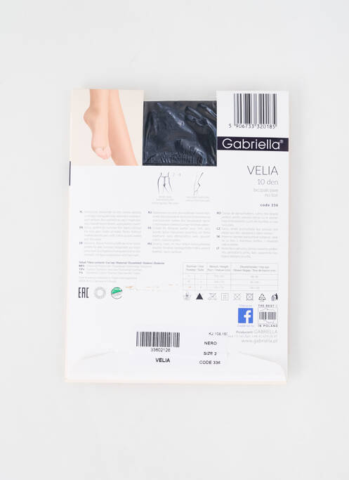 Collants noir GABRIELLA femme