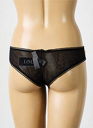 Tanga stretch noir LOU femme