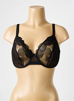 Soutien-gorge légère et transparente haut soutien-gorge emboitant noir LOU femme