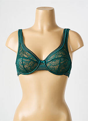 Soutien-gorge tissage dentelle haut soutien-gorge emboitant vert LOU femme