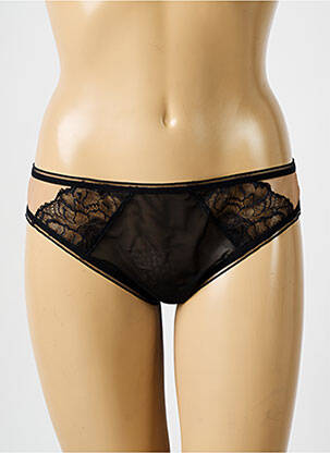 Tanga noir LOU pour femme