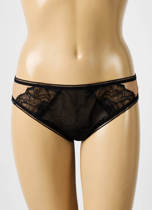 Tanga stretch noir LOU femme