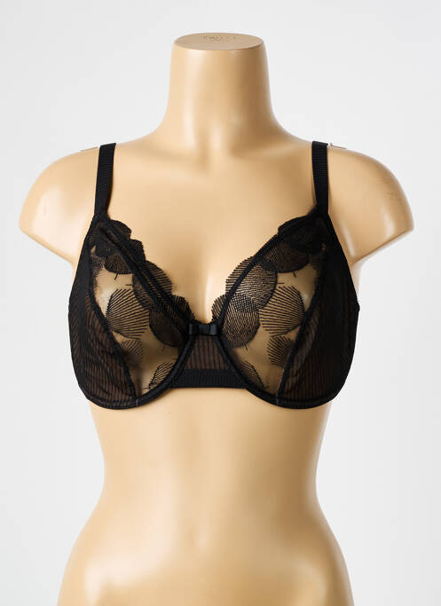 Soutien-gorge légère et transparente haut soutien-gorge emboitant noir LOU femme