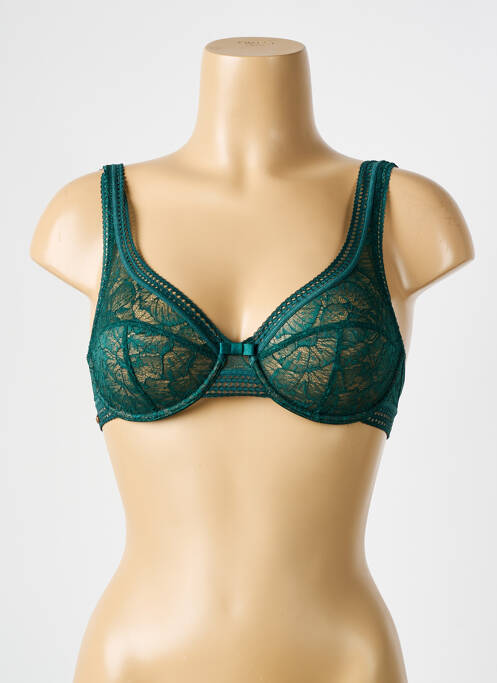 Soutien-gorge tissage dentelle haut soutien-gorge emboitant vert LOU femme