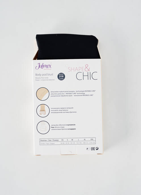 Body lingerie noir JULIMEX femme