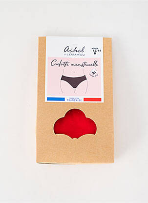 Culotte menstruelle tissage jersey rouge ACHEL femme