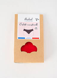 Culotte menstruelle tissage jersey rouge ACHEL femme
