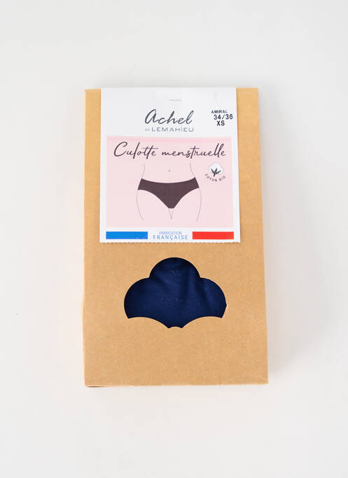 Culotte menstruelle stretch bleu ACHEL femme