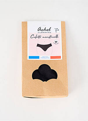 Culotte menstruelle tissage jersey noir ACHEL femme