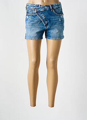Short tissage denim bleu LE TEMPS DES CERISES femme