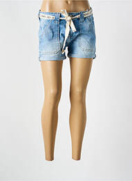 Short tissage denim bleu LE TEMPS DES CERISES femme