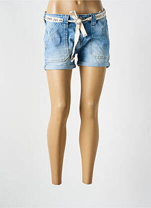 Short tissage denim bleu LE TEMPS DES CERISES femme