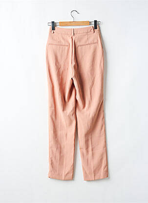 Pantalon droit fermeture zippée sous rabat avec crochet beige AMERICAN VINTAGE femme