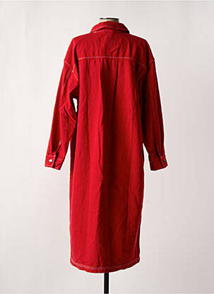 Robe mi-longue manches longues manches longues rouge AMERICAN VINTAGE femme