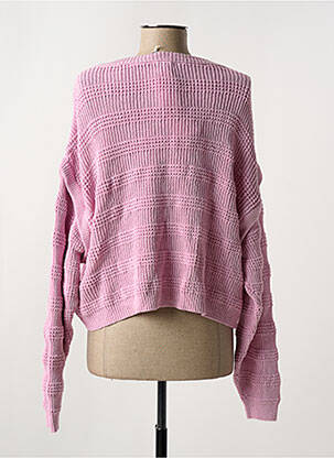 Gilet manches longues maille souple et aérée violet AMERICAN VINTAGE femme