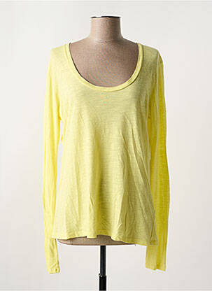 T-shirt manches longues manches longues jaune AMERICAN VINTAGE femme