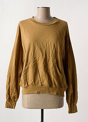 Pull resserrée sur le bas manches longues vert AMERICAN VINTAGE femme