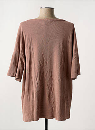 T-shirt col v manches courtes marron AMERICAN VINTAGE femme