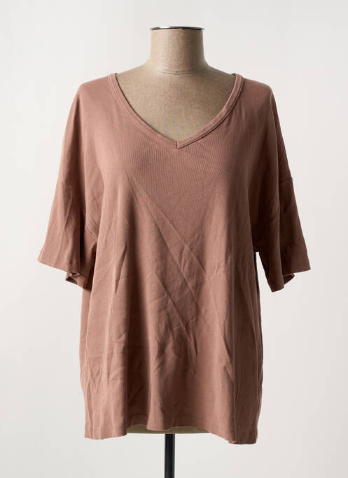 T-shirt marron AMERICAN VINTAGE pour femme