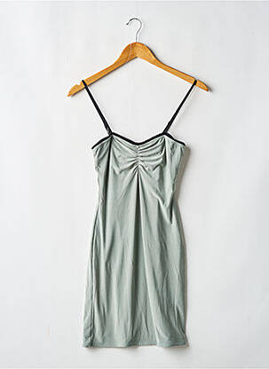 Robe courte coupe cintrée fines bretelles vert ASOS femme