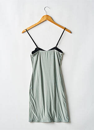 Robe courte coupe cintrée fines bretelles vert ASOS femme
