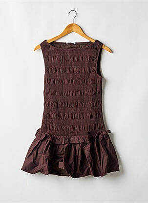Robe courte sans manche sans manche marron PEPPERMAYO femme