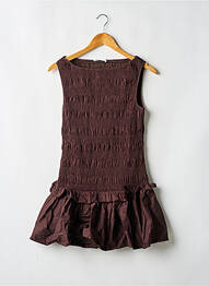 Robe courte sans manche sans manche marron PEPPERMAYO femme